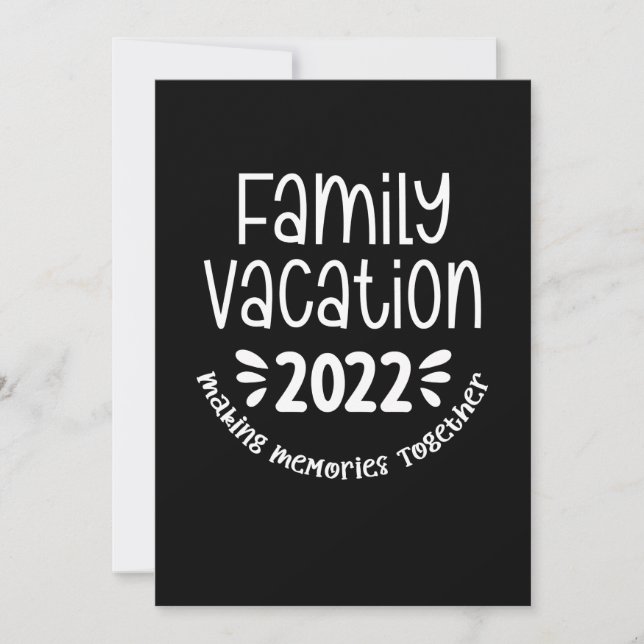Family Vacation 2022 Making Memories Together Inbjudningar (Framsida)