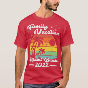 Family Vacation 2022 Vintage Florida Miami Beach T Shirt