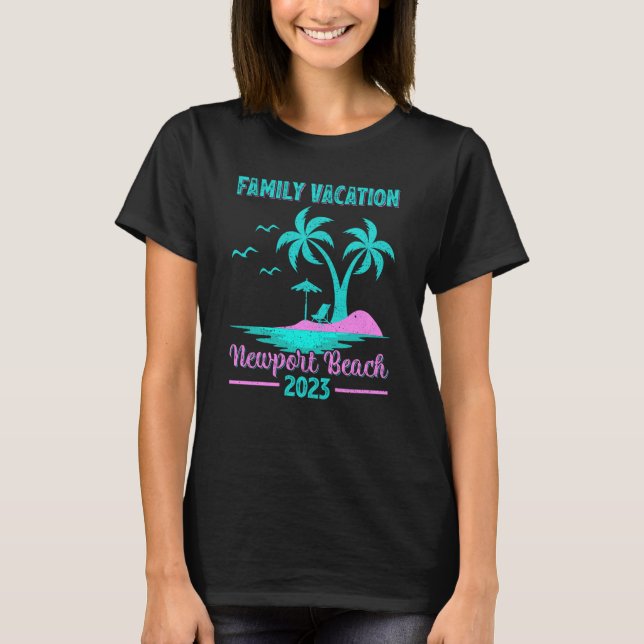 Family Vacation 2023 Handflatan Kalifornien Newpor T Shirt (Framsida)