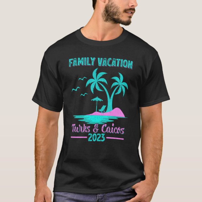 Family Vacation 2023 Handflatan Turks & Caicos Bea T Shirt (Framsida)