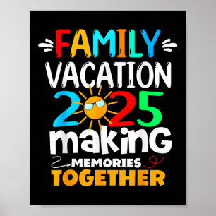 Family Vacation 2025 Beach Matching Sommarfamiljen Poster