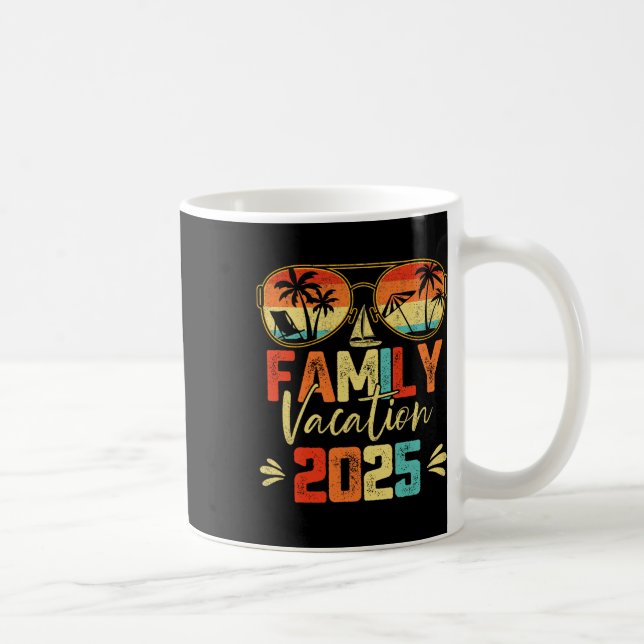 Family Vacation 2025 Beach Matching Summer Vacatio Kaffemugg (Höger)