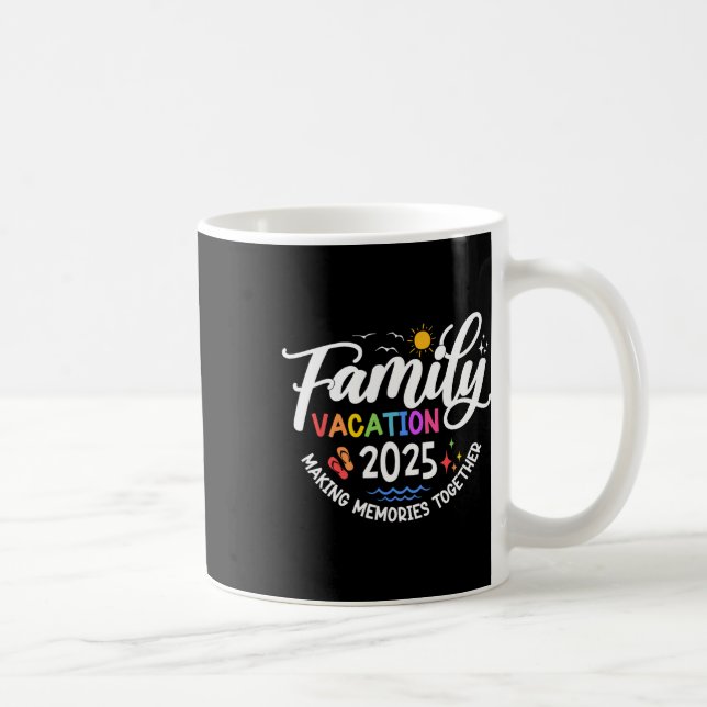 Family Vacation 2025 Beach Matching Summer Vacatio Kaffemugg (Höger)