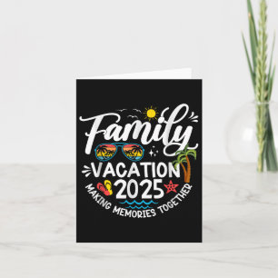 Family Vacation 2025 Beach Matching Summer Vacatio Kort