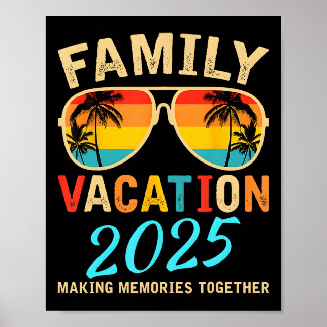 Family Vacation 2025 Beach Matching Summer Vacatio Poster (Framsidan)