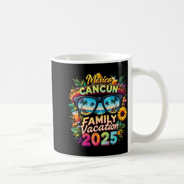 Family Vacation 2025 Cancun Mexico Matching Family Kaffemugg (Höger)