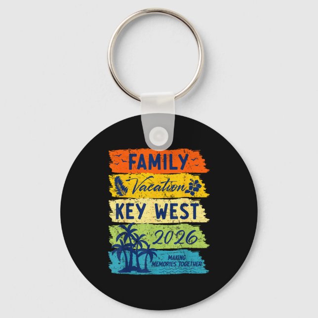 Family Vacation 2026 Key West Matching Summer Vaca Nyckelring (Framsida)