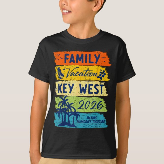 Family Vacation 2026 Key West Matching Summer Vaca T Shirt (Framsida)