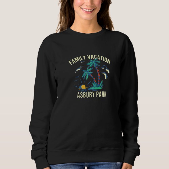 Family Vacation Asbury Park Summer New jersey Trop T Shirt (Framsida)