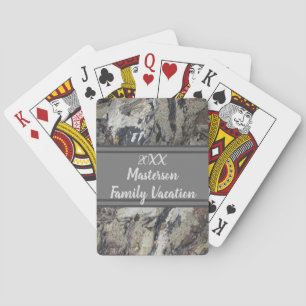 Family Vacation Beach Abstrakt Mönster Driftwood Casinokort
