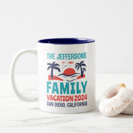 Family Vacation Beach Helgdag Travel Souvenir Två-Tonad Mugg