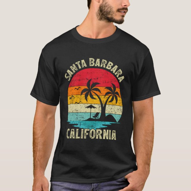 Family Vacation California Santa Barbara Beach T Shirt (Framsida)