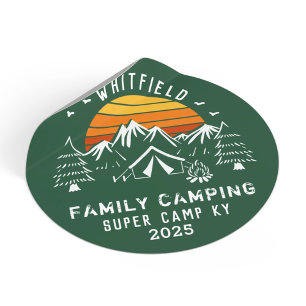 Family Vacation Camping Resa Runt Klistermärke