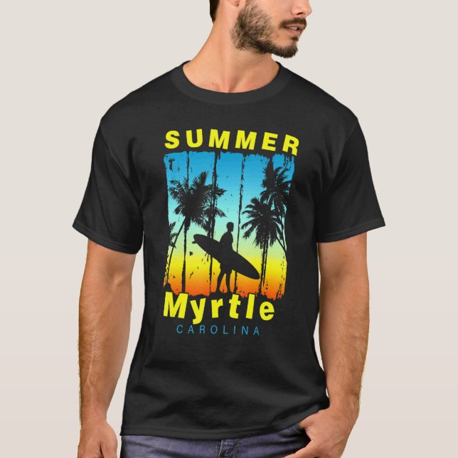 Family Vacation Carolina Myrtle Sunset Beach T Shirt (Framsida)