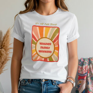 Family Vacation Colorful Roligt Sunshine Retro T Shirt