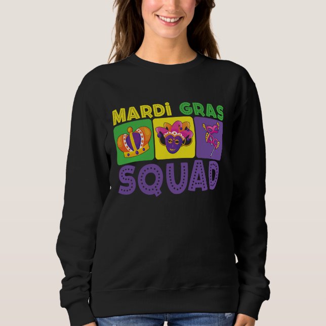 Family Vacation Couple Cute Mardi Gras Squad T Shirt (Framsida)
