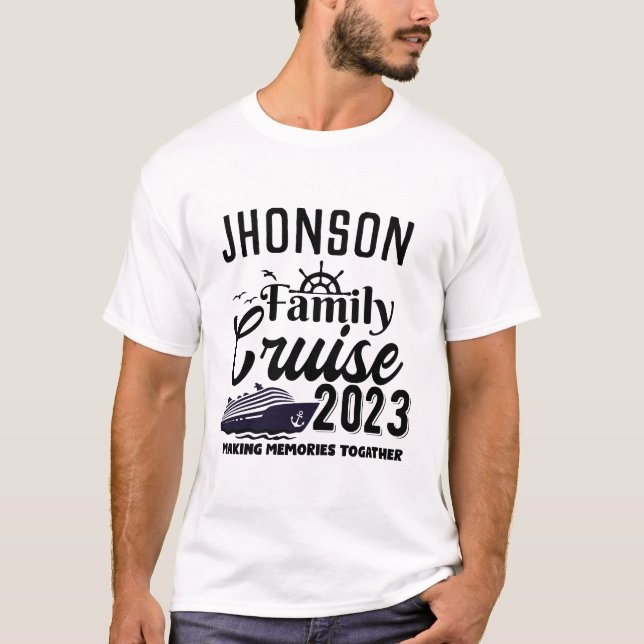 Family Vacation Cruise Frakt Resa Personlig 2023 T Shirt (Framsida)
