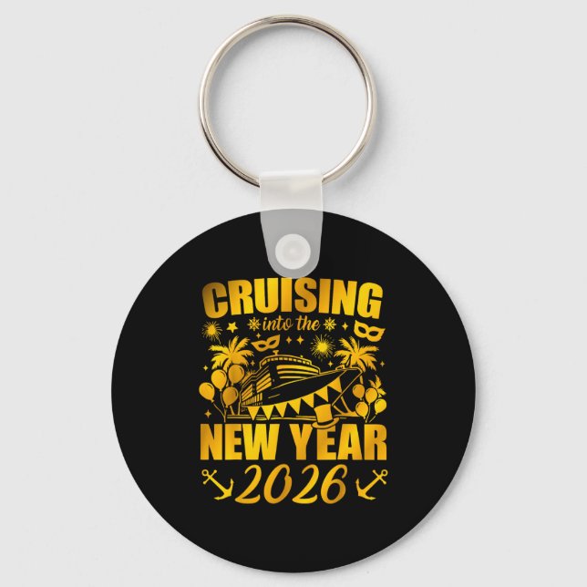 Family Vacation Cruise Ship 2026 New Year Party Cr Nyckelring (Framsida)