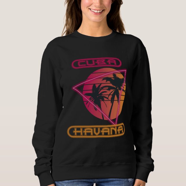 Family Vacation Cuba Havana Palm tree Beach Ocean T Shirt (Framsida)