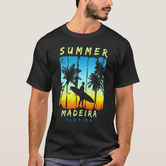 Family Vacation Florida Madeira Sunset Beach T Shirt (Framsida)
