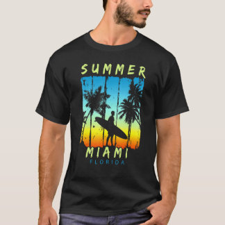 Family Vacation Florida Miami Sunset Beach T Shirt