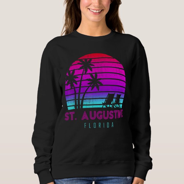 Family Vacation Florida St Augustine Sunset Beach T Shirt (Framsida)