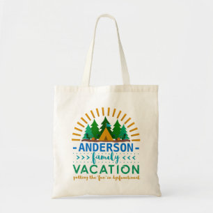Family Vacation Funny Camping Resa Anpassat namn Tygkasse