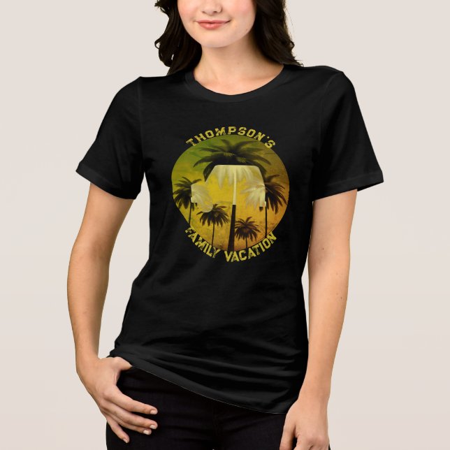 Family Vacation Graphic T-Shirt Tri-Blend Shirt (Framsida)