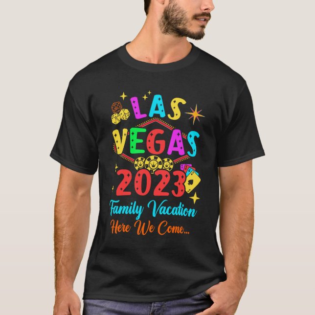 Family Vacation Las Vegas 2023 Matching Family Tri T Shirt (Framsida)