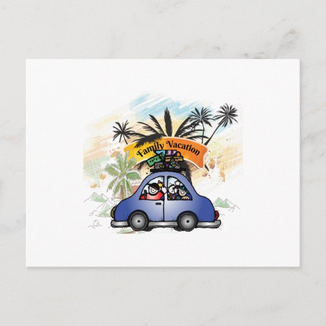 Family Vacation Making Memories Together - Family  Vykort (Framsida)