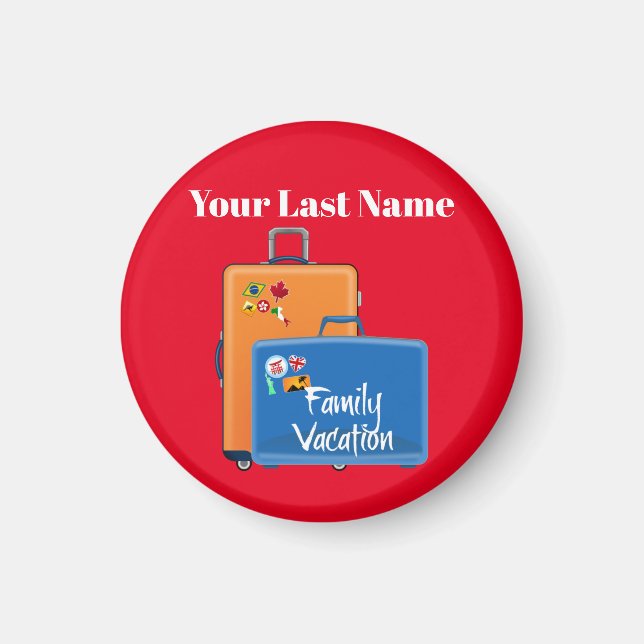 Family Vacation-mall, Anpassade Magnet (Framsidan)