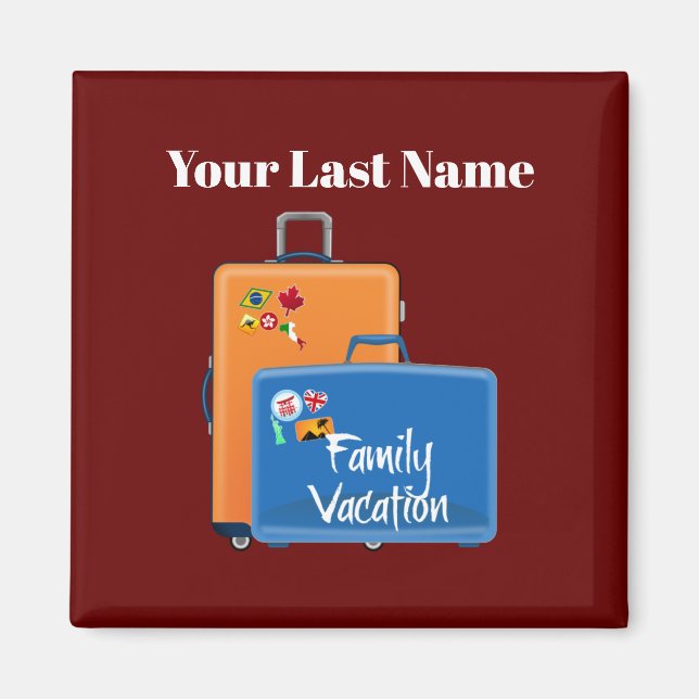 Family Vacation-mall, Anpassade Magnet (Framsidan)