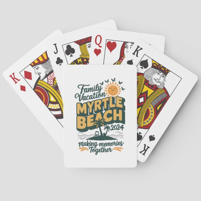 Family Vacation Myrtle Beach 2024 Skapar minnen Casinokort (Baksidan)