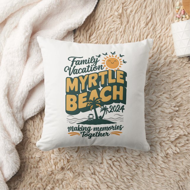 Family Vacation Myrtle Beach 2024 Skapar minnen Kudde (Filt)