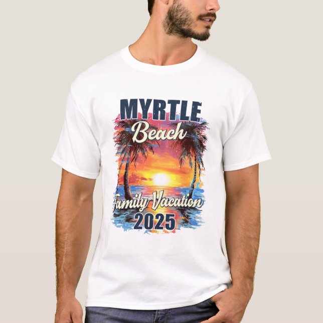 Family Vacation Myrtle Beach 2025 Summer Resa Matc T Shirt (Framsida)