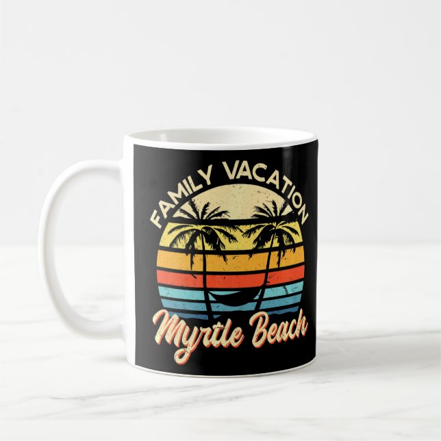 Family Vacation Myrtle Beach Summer South Carolina Kaffemugg (Vänster)