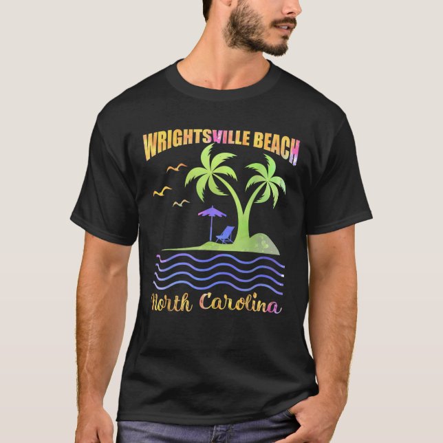 Family Vacation North Carolina Wrightsville Beach  T Shirt (Framsida)