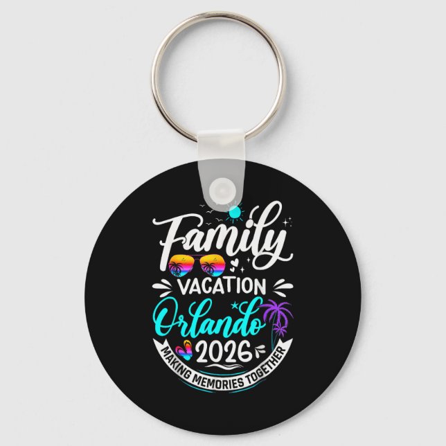Family Vacation Orlando 2026 Matching Summer Vacat Nyckelring (Framsida)