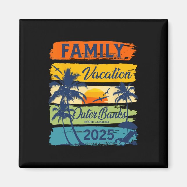 Family Vacation Outer Banker North Carolina 2025 F Magnet (Framsidan)