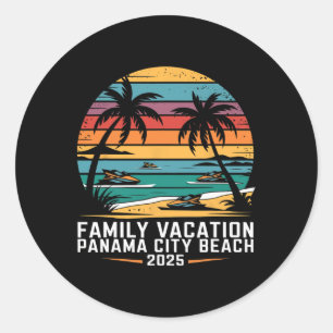Family Vacation Panama Beach Resa 2025 Panama City Runt Klistermärke