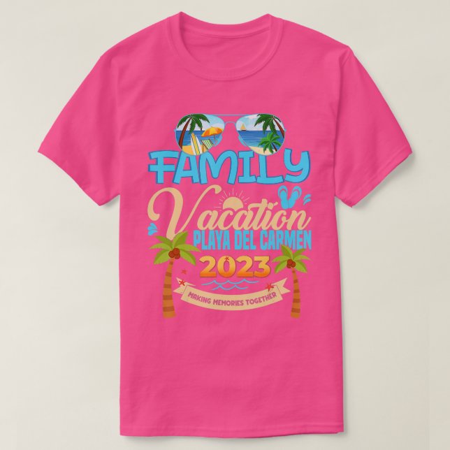 Family Vacation Playa del Carmen 2023 Mexiko Vacat T Shirt (Design framsida)