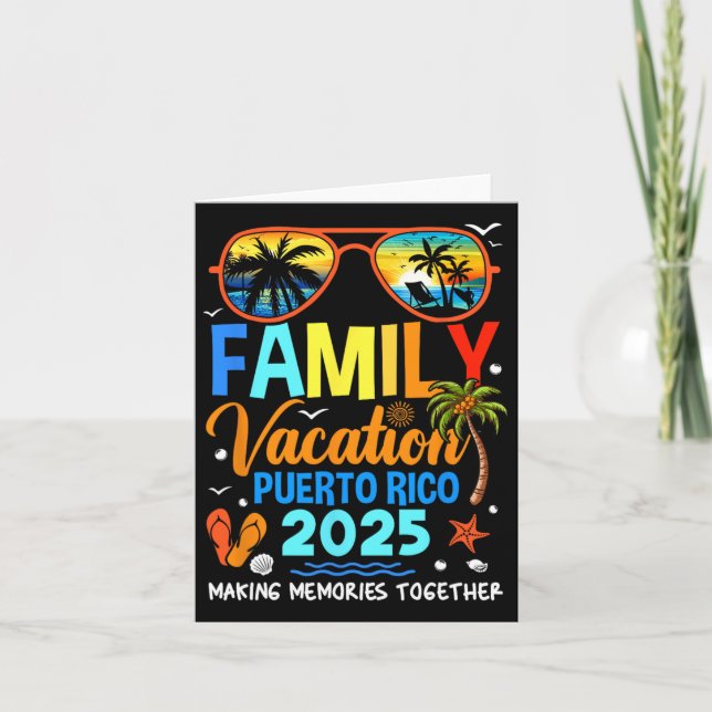 Family Vacation Puerto Rico 2025 Family Vacation T Kort (Framsida)