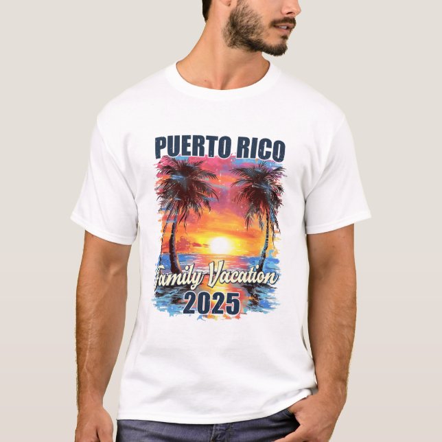 Family Vacation Puerto Rico 2025 Summer Resa Match T Shirt (Framsida)