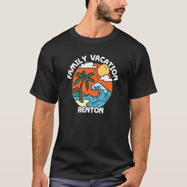 Family Vacation Renton Beach Washington Beach Bum T Shirt (Framsida)