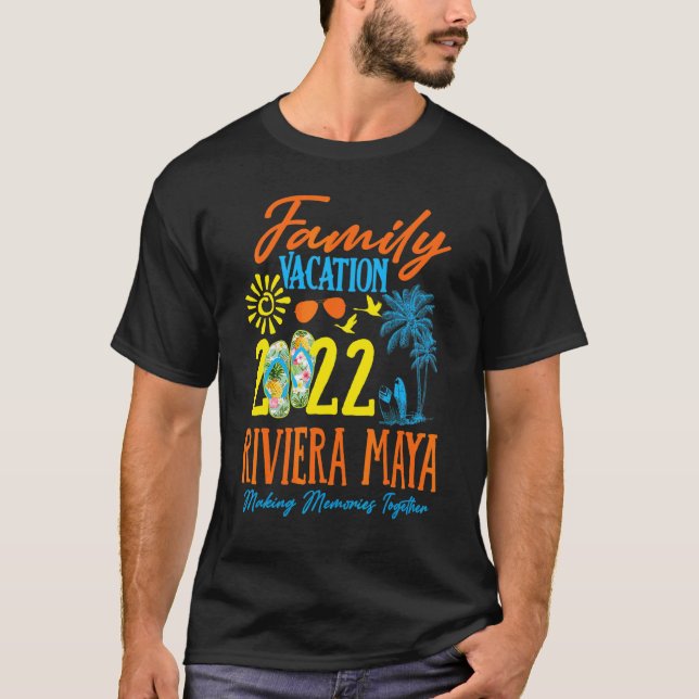 Family Vacation Riviera Maya Mexico 2022 Matching T Shirt (Framsida)