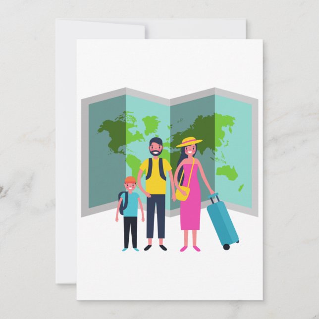 Family Vacation Skapar minnen tillsammans Design C Inbjudningar (Framsida)