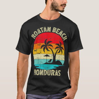 Family Vacation Vintage Retro Honduras Roatan Beac T Shirt