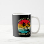 Family Vacation Vintage Turks och Caicos Grace Bay Kaffemugg<br><div class="desc">Familjeflykt,  Vintage Turks och Caicos Grace Bay Beach</div>