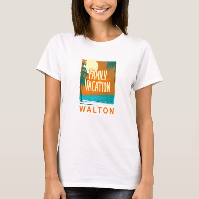 Family Vacation Walton Beach Florida Beach Bum Tou T Shirt (Framsida)