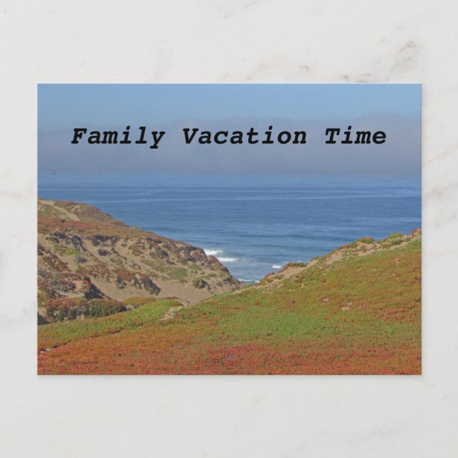 Family Vacation Yarly Beach Resa annonsering Vykort (Framsida)